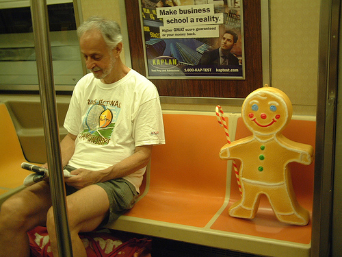 Gingerbread Man Rides the Subway